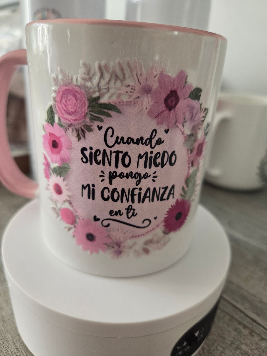 Taza doble diseño rosado interno 💕