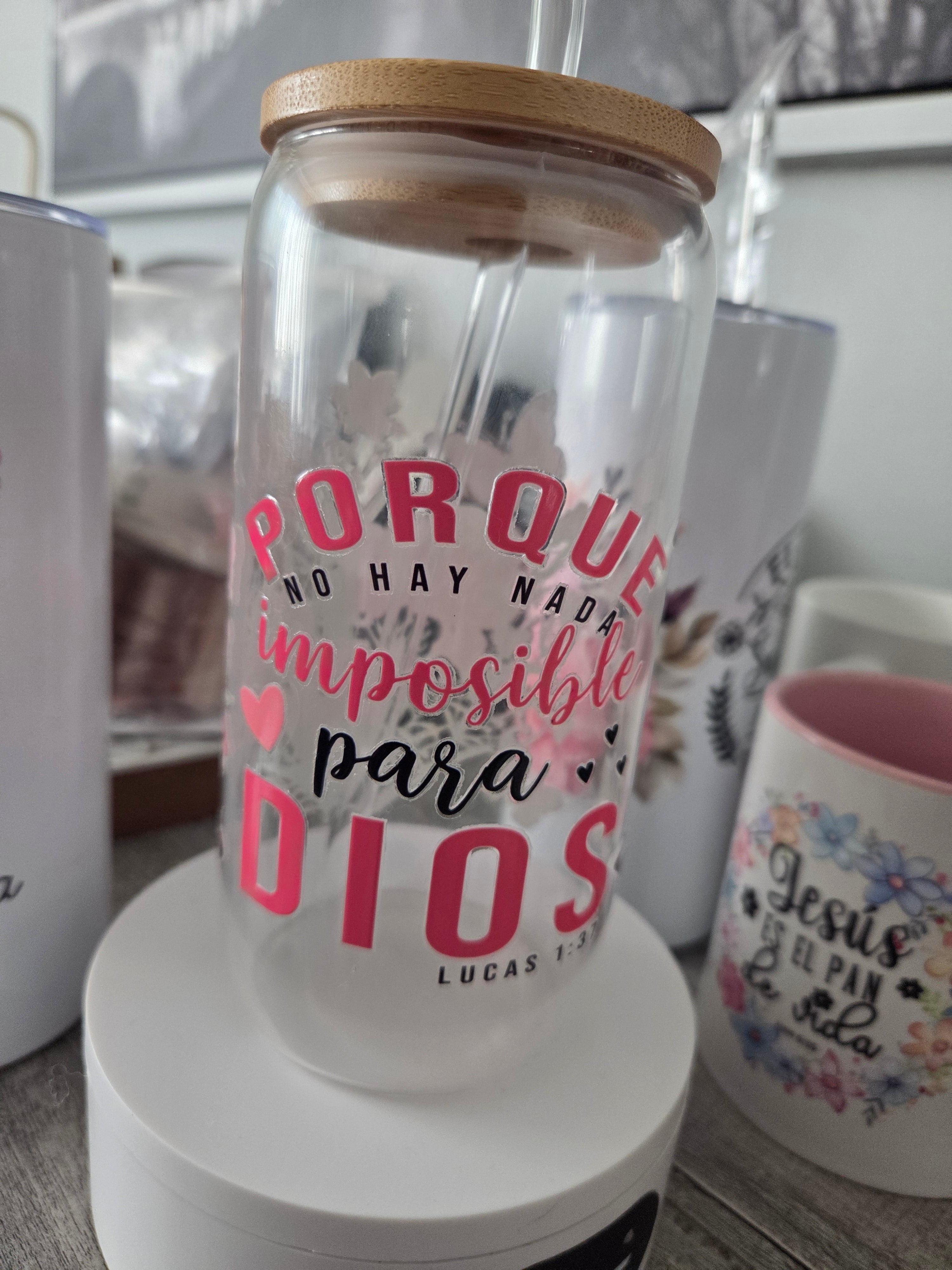 Jar de vidrio para hidratarte especial para regalo ó uso personal